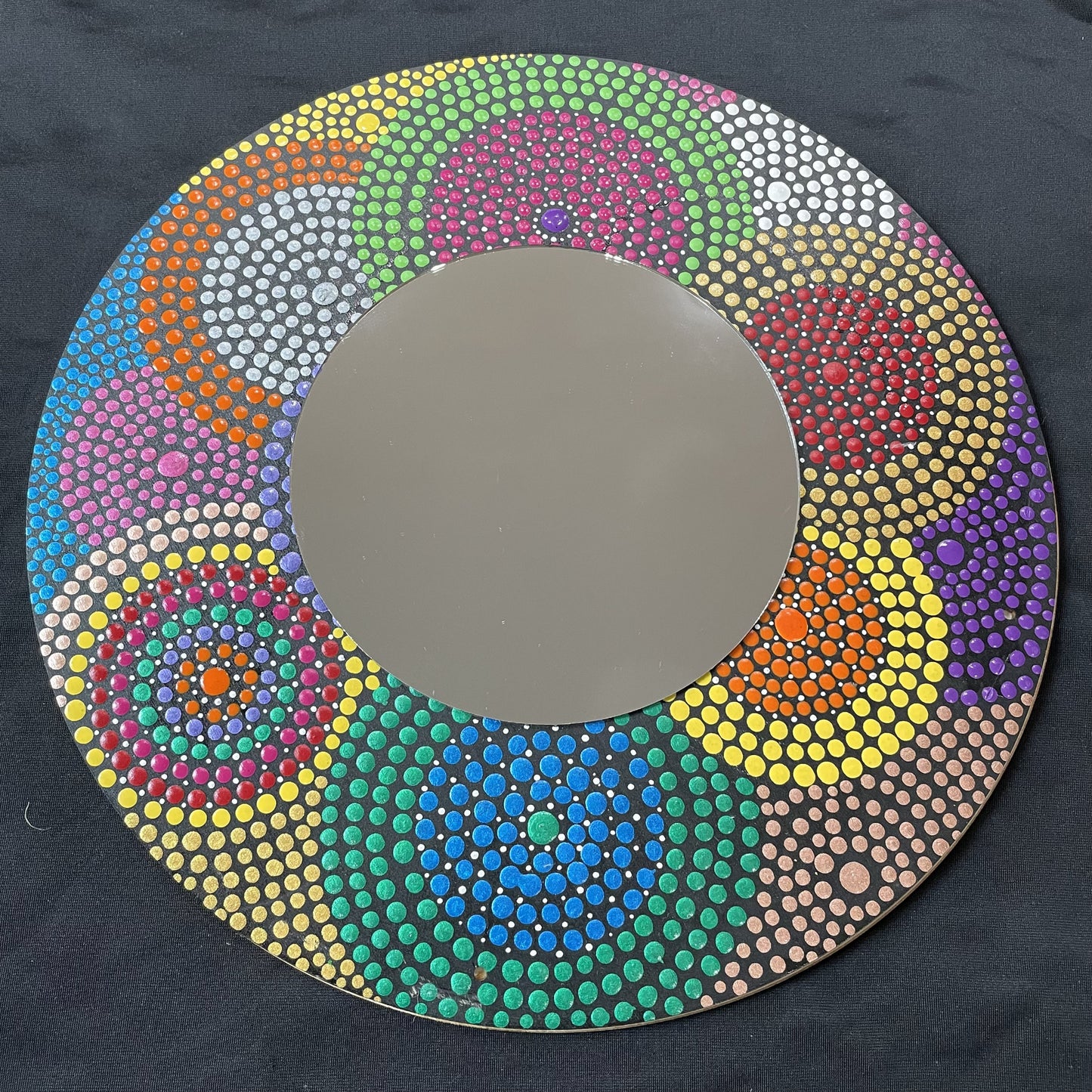 Wall Mirror with Dot Circles Home Office Decor