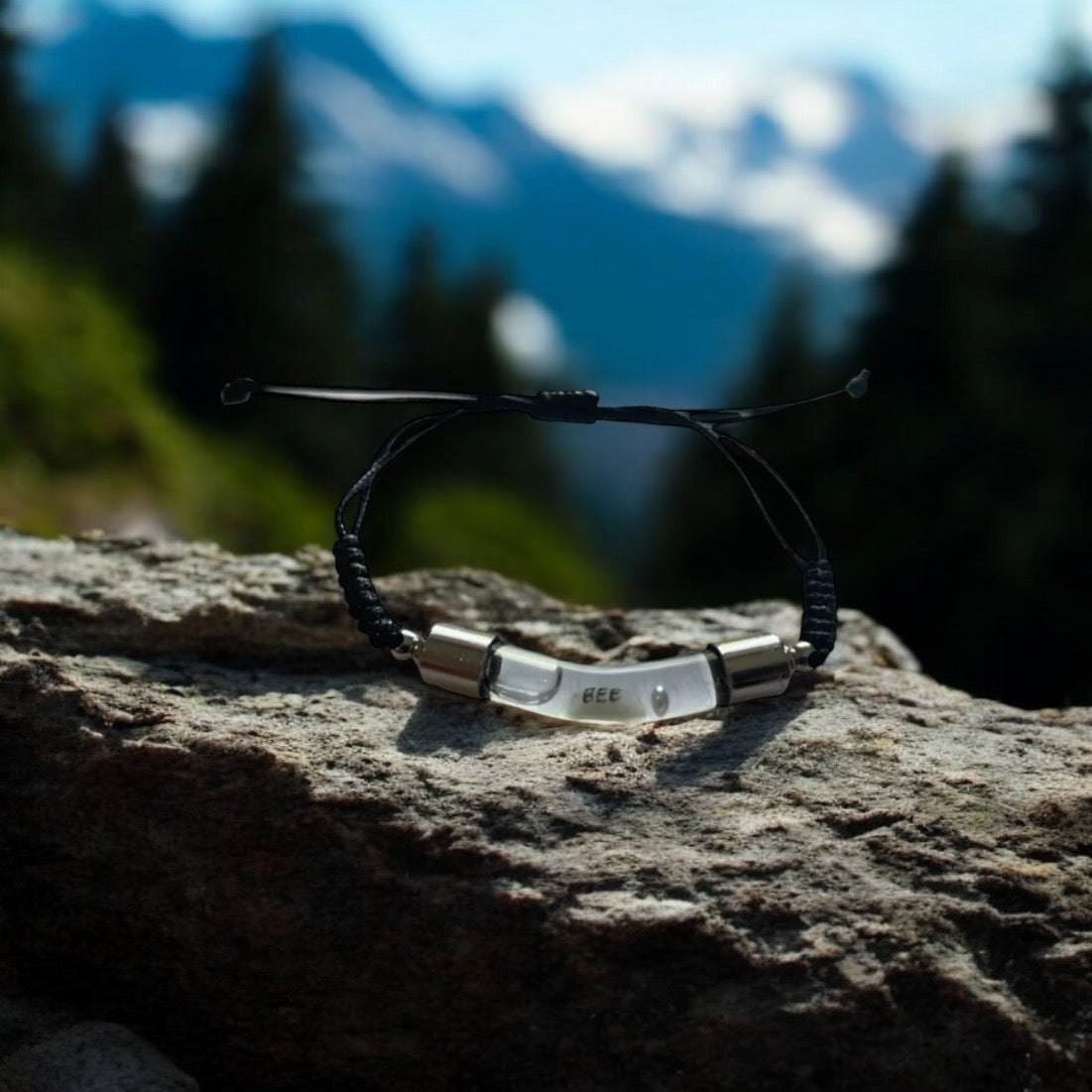 Pulsera unisex para hombres y mujeres con escritura en arroz, joyería única hecha a mano