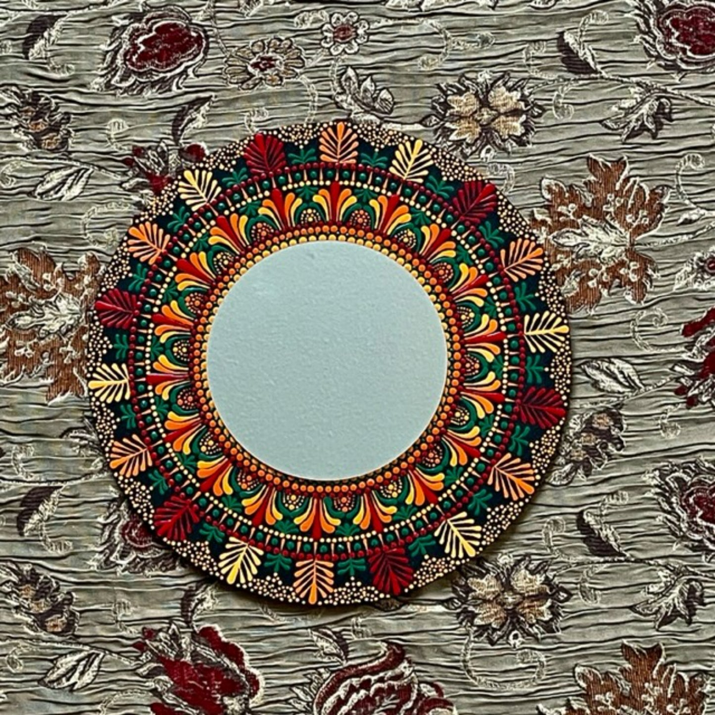 Wall Mirrors Dot Art Mandala Vibrant Colors Handmade Acrylic Painting Home Office Art Work