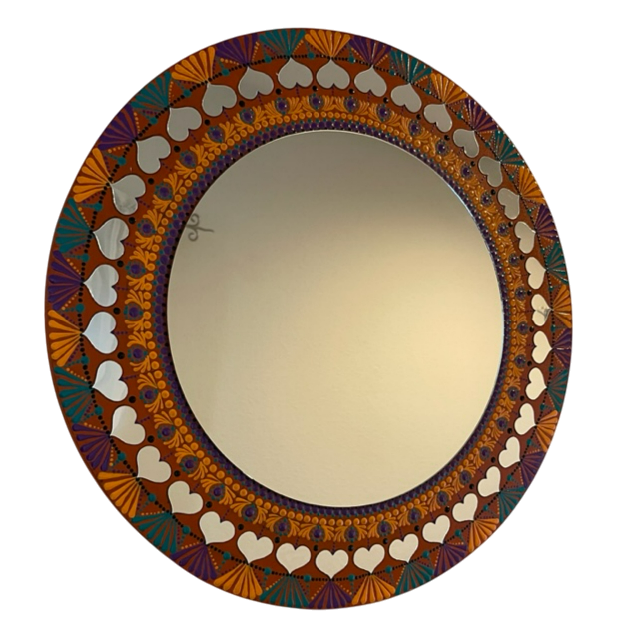 Wall Mirror Inspired by the Sunset Glow 15.25in Diameter