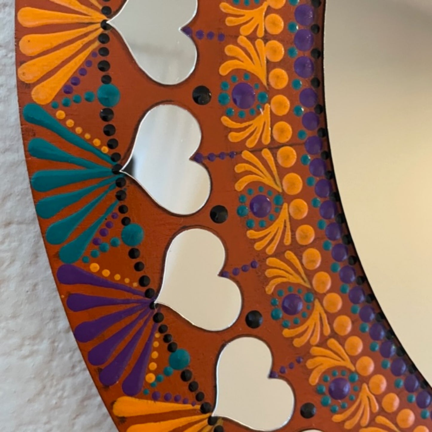 Wall Mirror Inspired by the Sunset Glow 15.25in Diameter