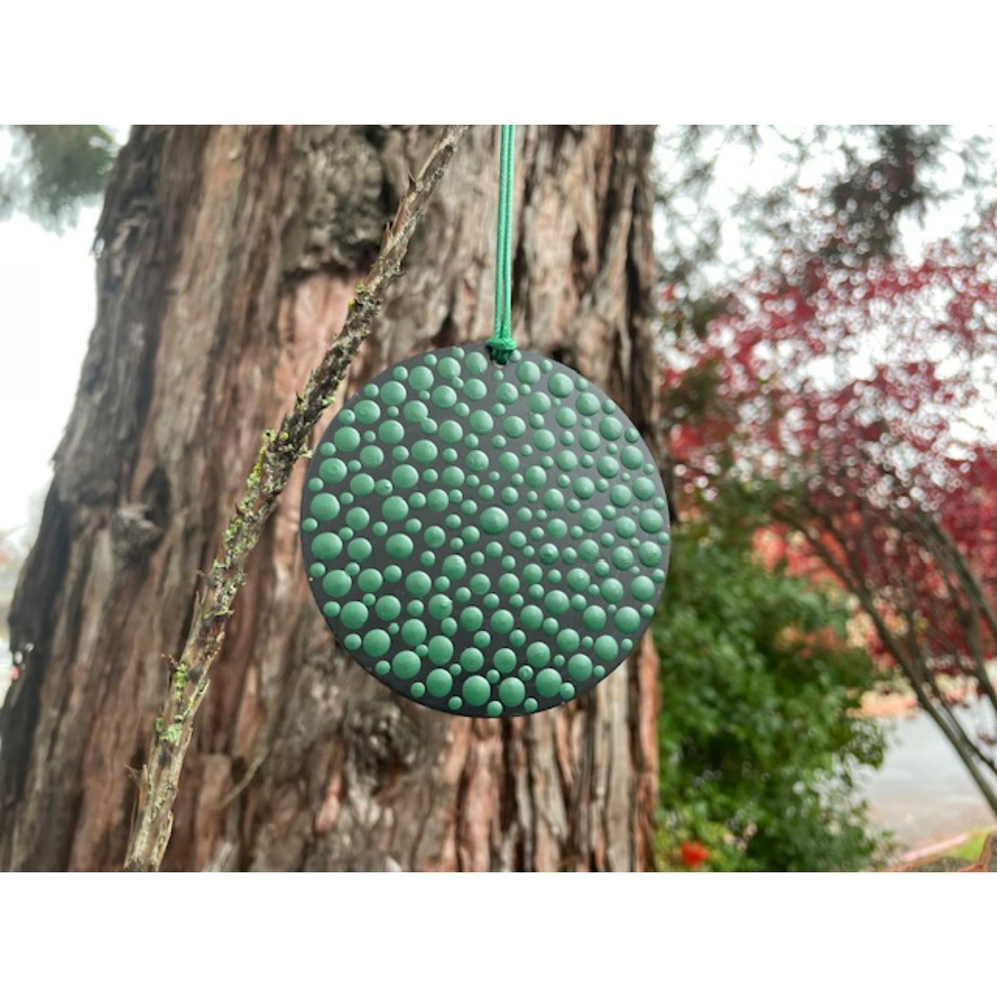Tree Ornament Car Mirror Hanging Handmade Dot Work Double Sided