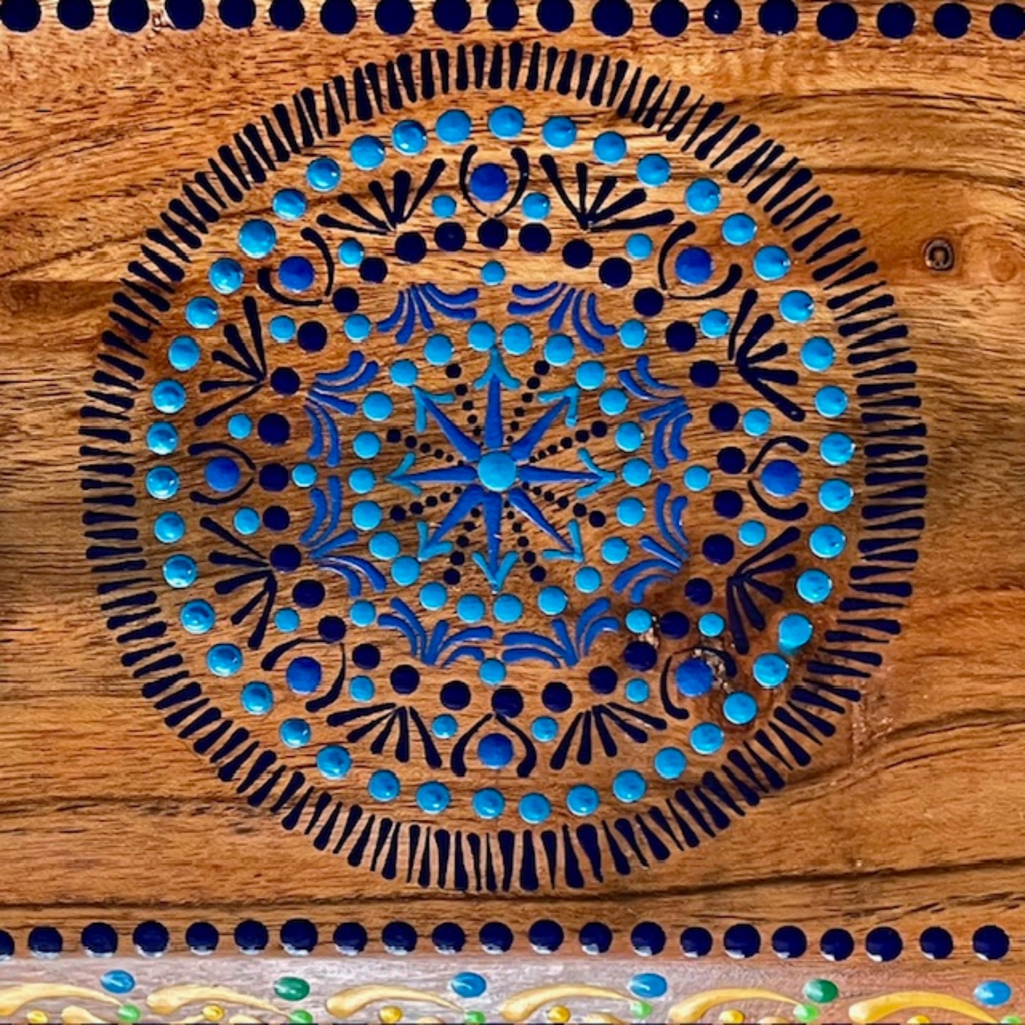 Wood Paddle Heavy Duty with Mini Mandalas 24in by 6.25in Restaurant Kitchen Decor