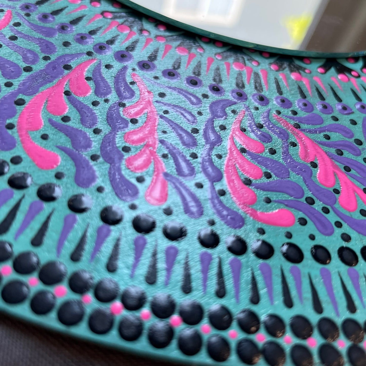 Wall Mirror Mandala Dot Art Handmade Home Decor