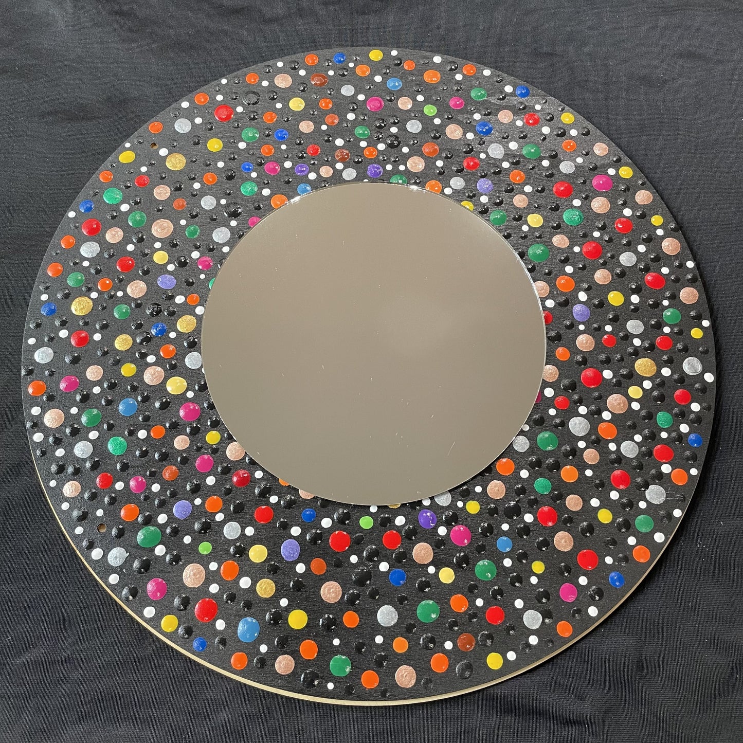 Wall Mirror Decorative Art Rain Drops Dot work Acrylic Paintings