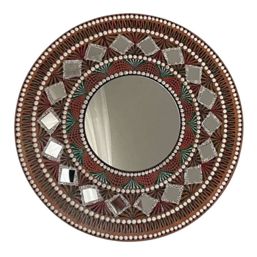 Wall Mirror Inspired by the Spanish Decor 14.25in Diameter