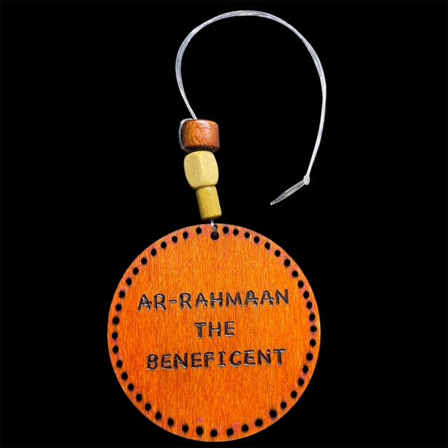 Car Hanging Ornament Travel Dua Allah’s Names Arabic Calligraphy with English Translation