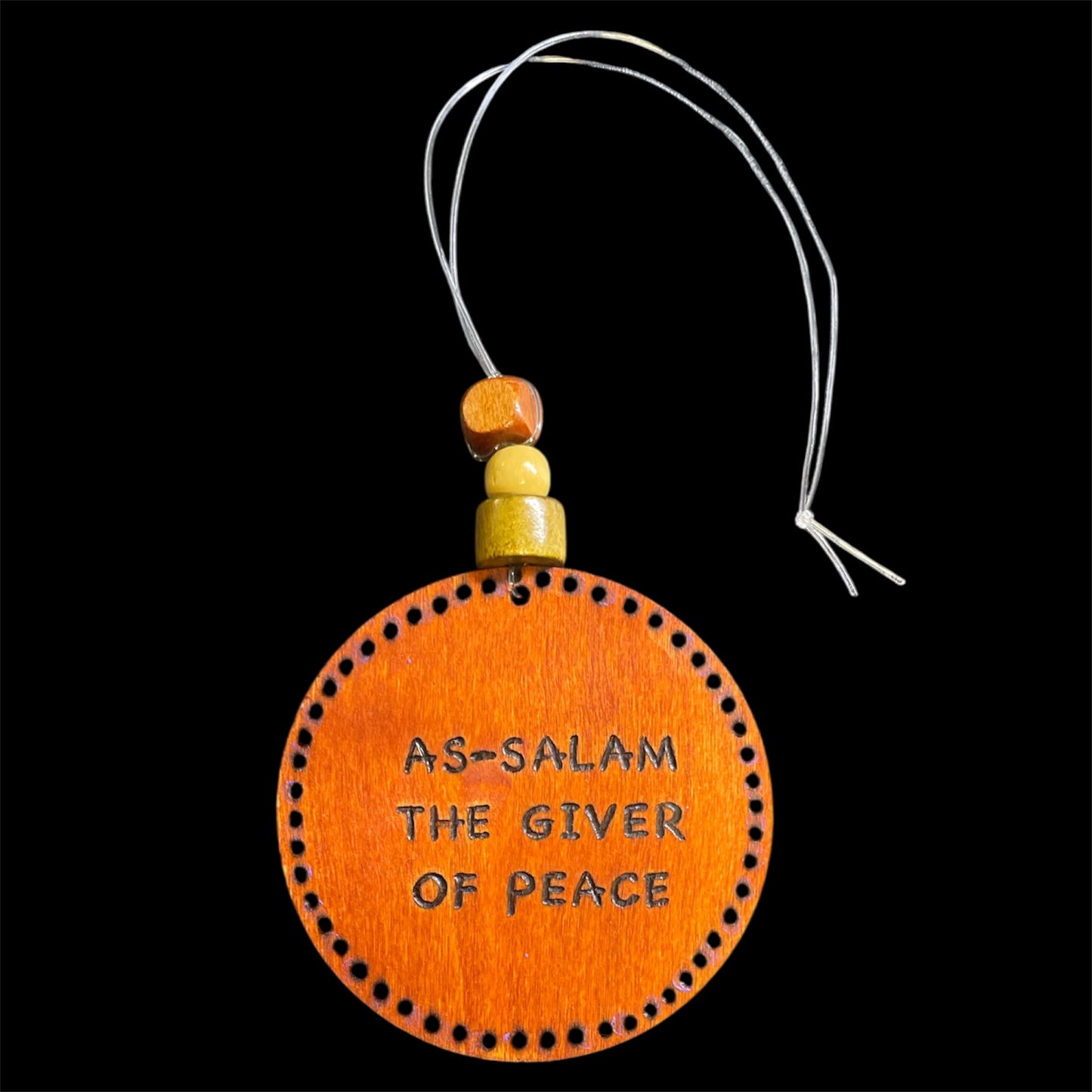 Car Hanging Ornament Travel Dua Allah’s Names Arabic Calligraphy with English Translation