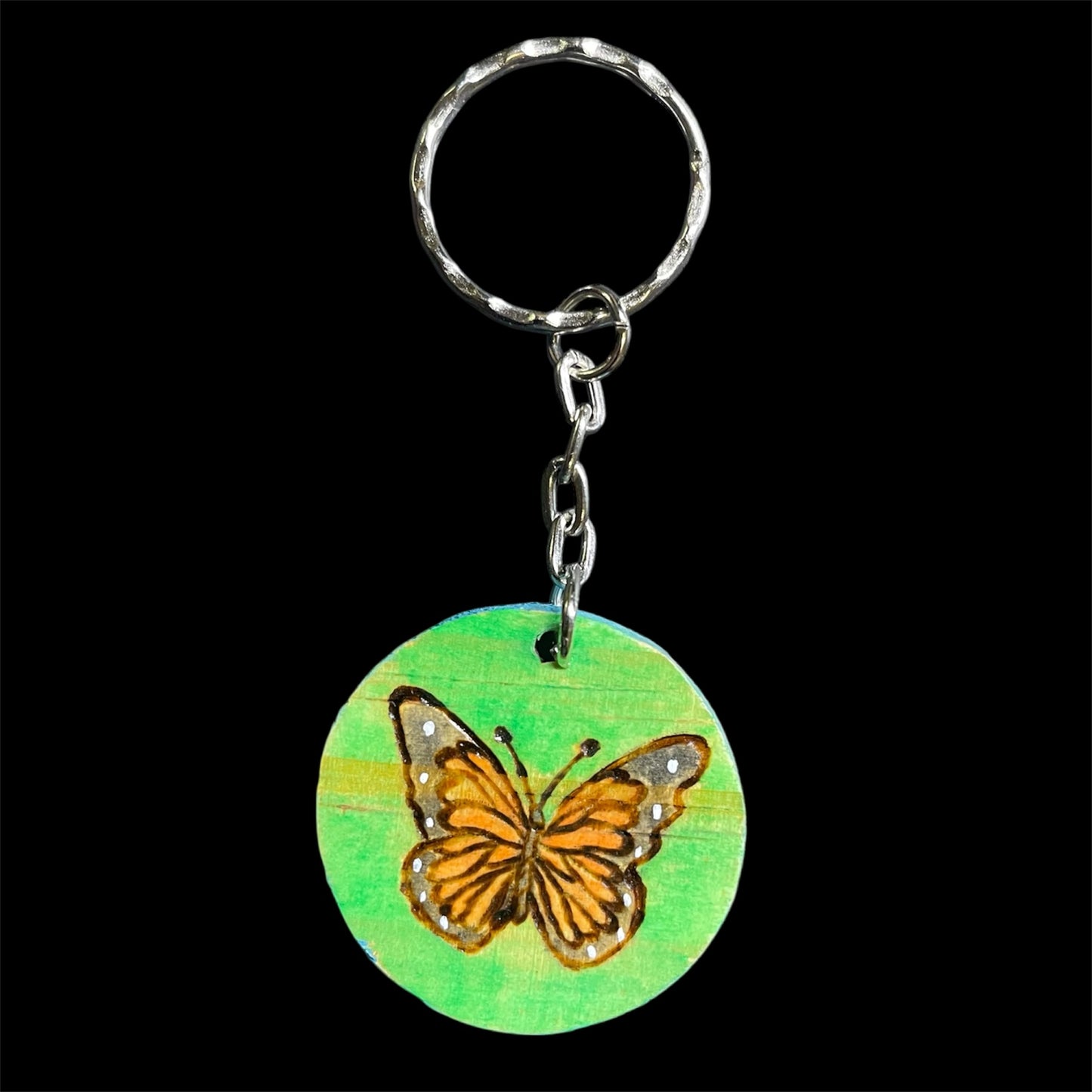 Handmade Wooden Keychains Double Sided Designs