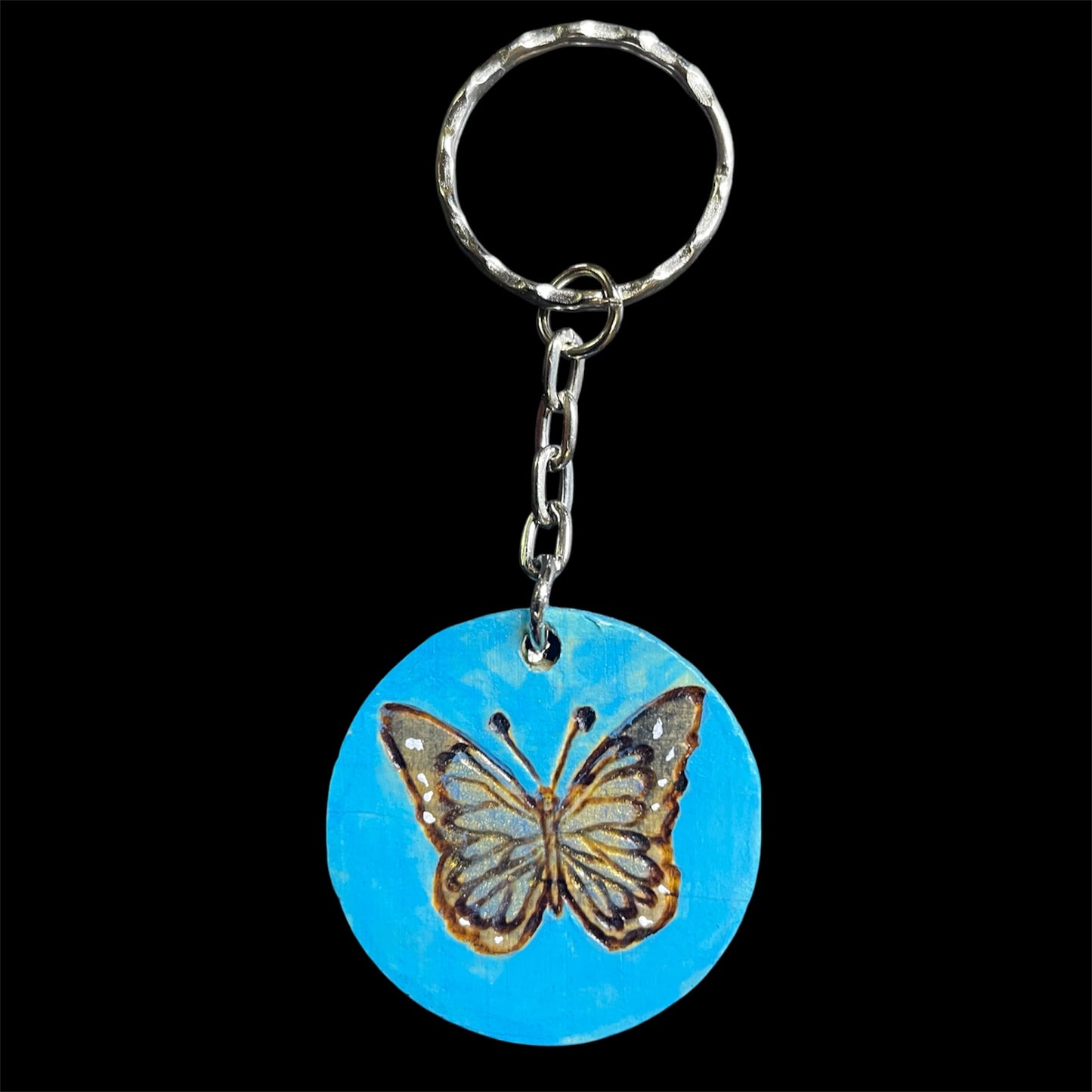 Handmade Wooden Keychains Double Sided Designs