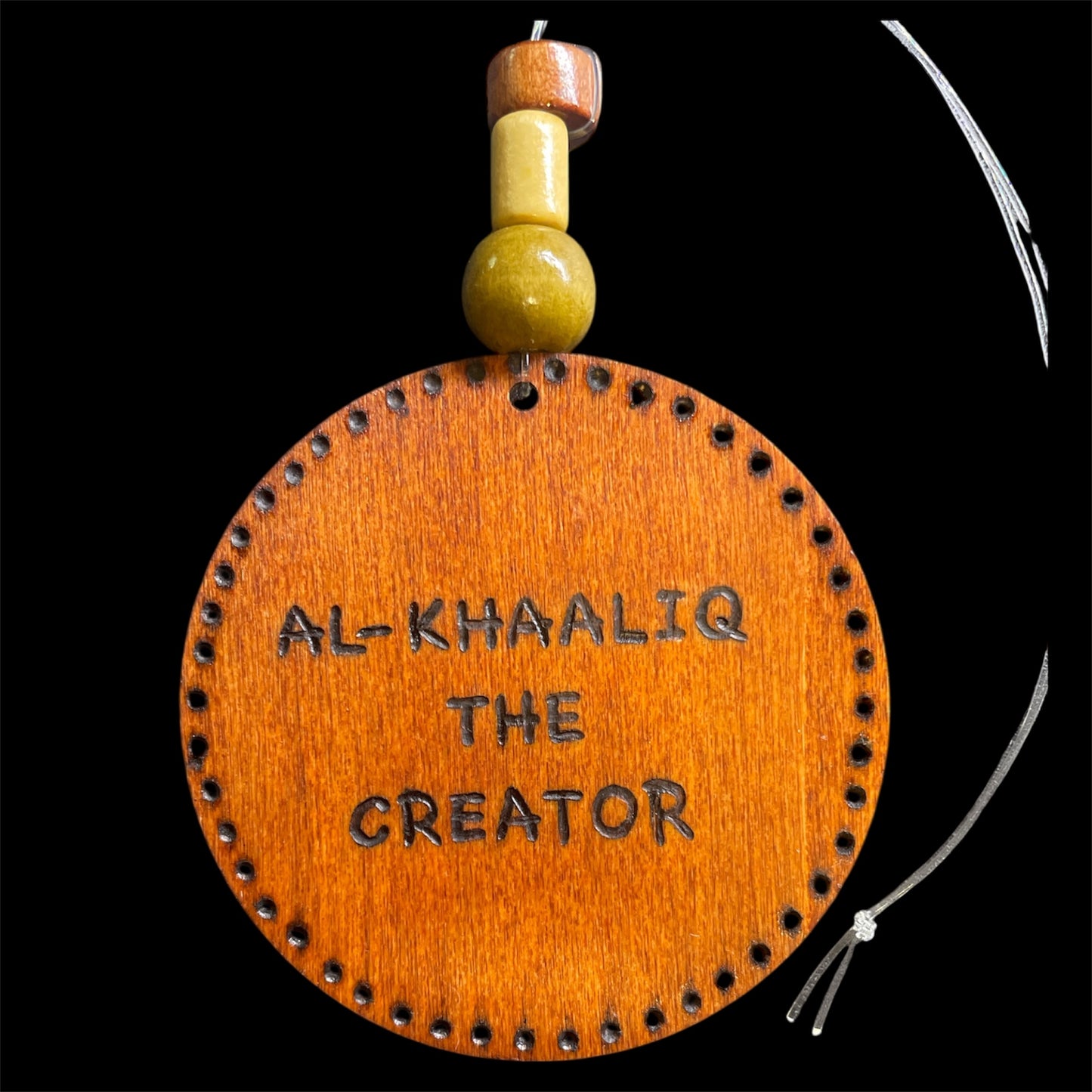 Car Rear View Mirror Ornament Travel Prayer Allah’s Names Arabic Calligraphy with English Translation
