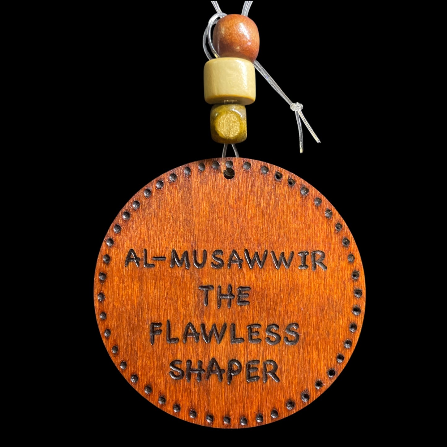 Car Rear View Mirror Ornament Travel Prayer Allah’s Names Arabic Calligraphy with English Translation
