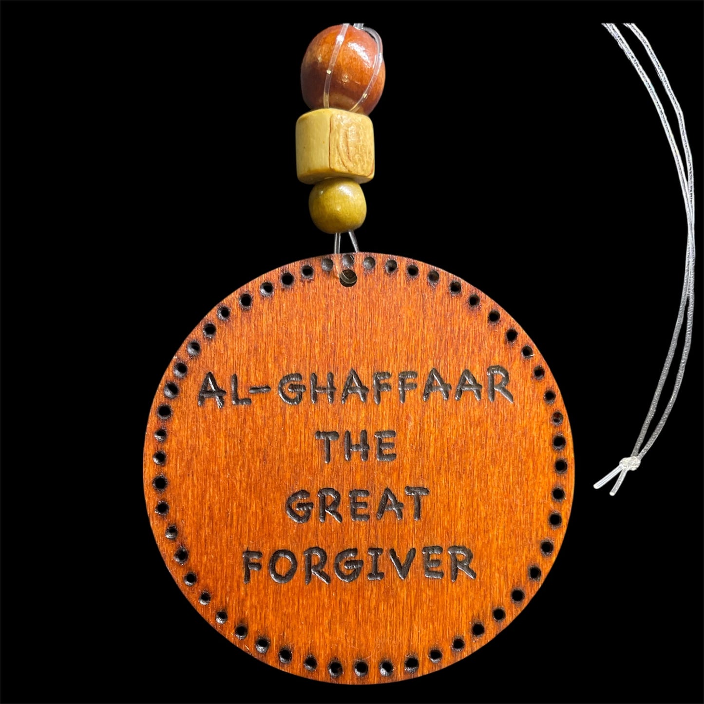 Car Rear View Mirror Ornament Travel Prayer Allah’s Names Arabic Calligraphy with English Translation