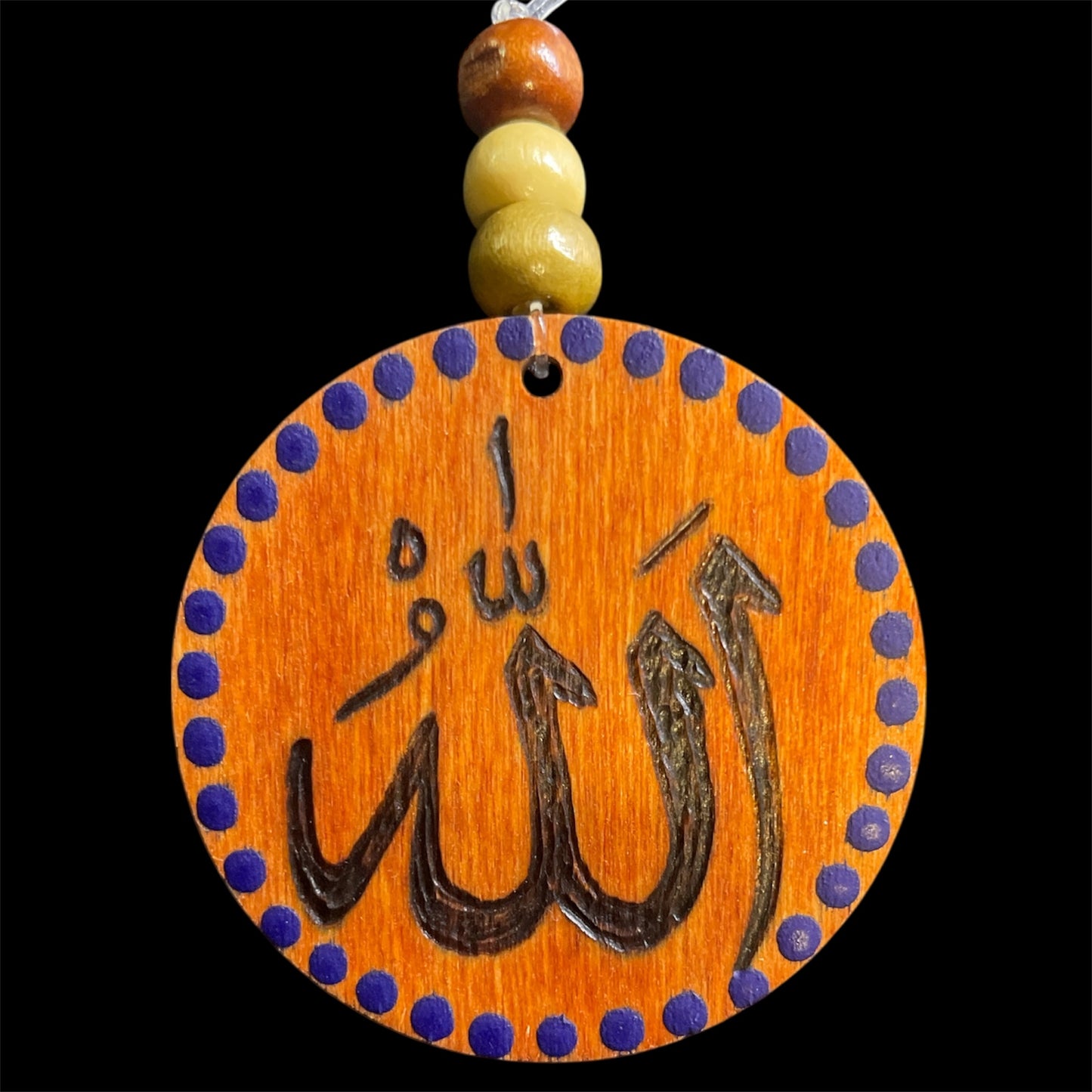 Car Rear View Mirror Hanging Ornament Allah Muhammad PBUH Arabic Calligraphy