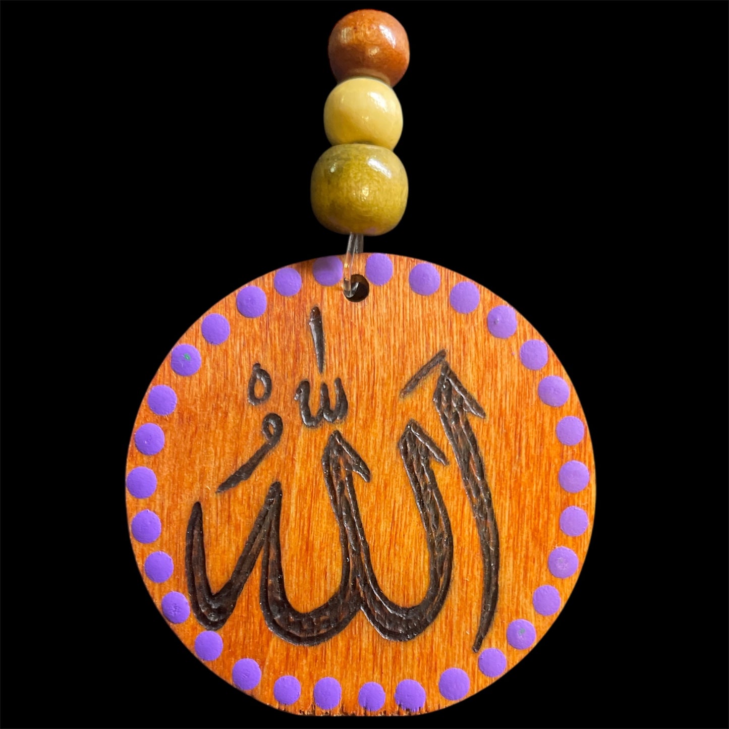 Car Rear View Mirror Hanging Ornament Allah Muhammad PBUH Arabic Calligraphy