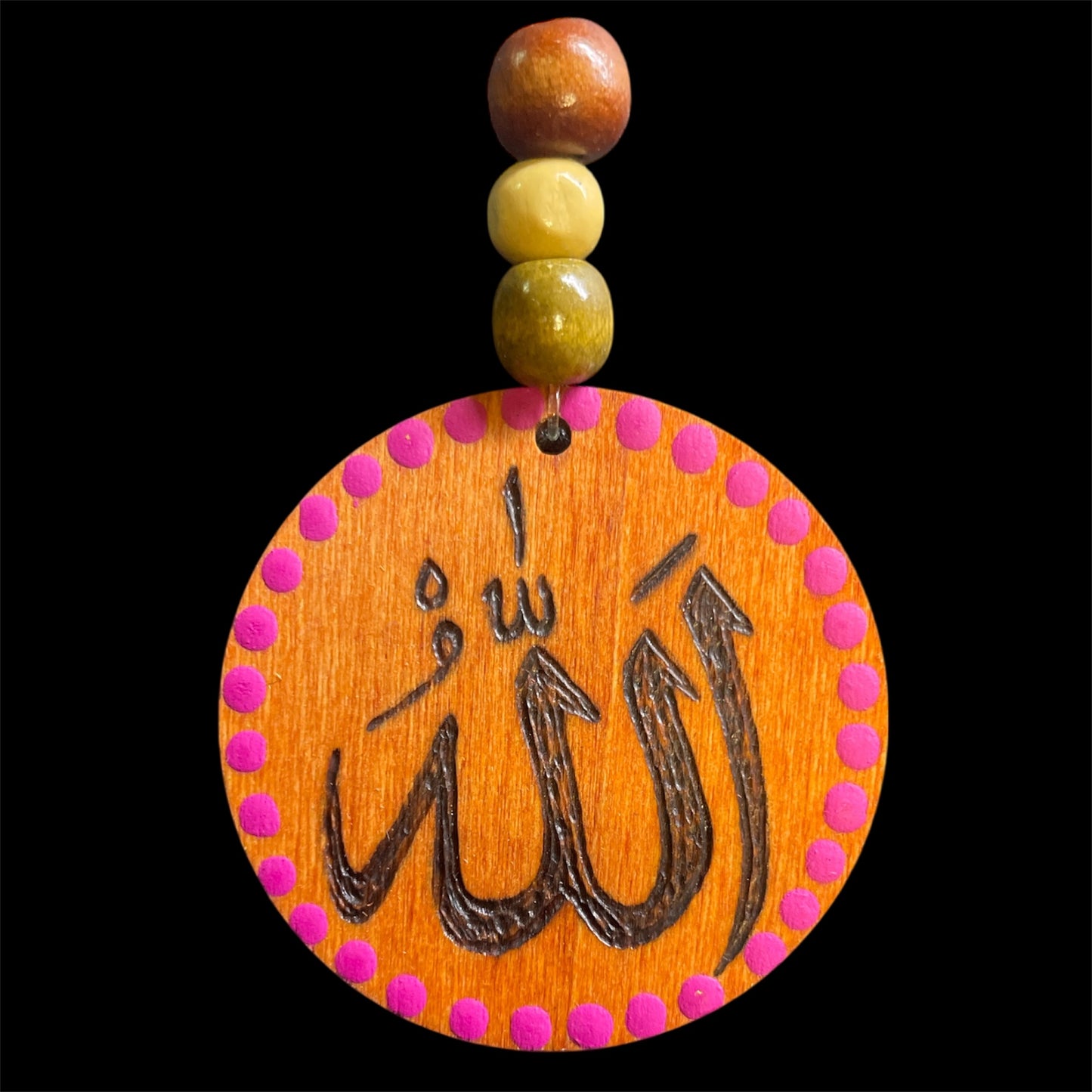 Car Rear View Mirror Hanging Ornament Allah Muhammad PBUH Arabic Calligraphy