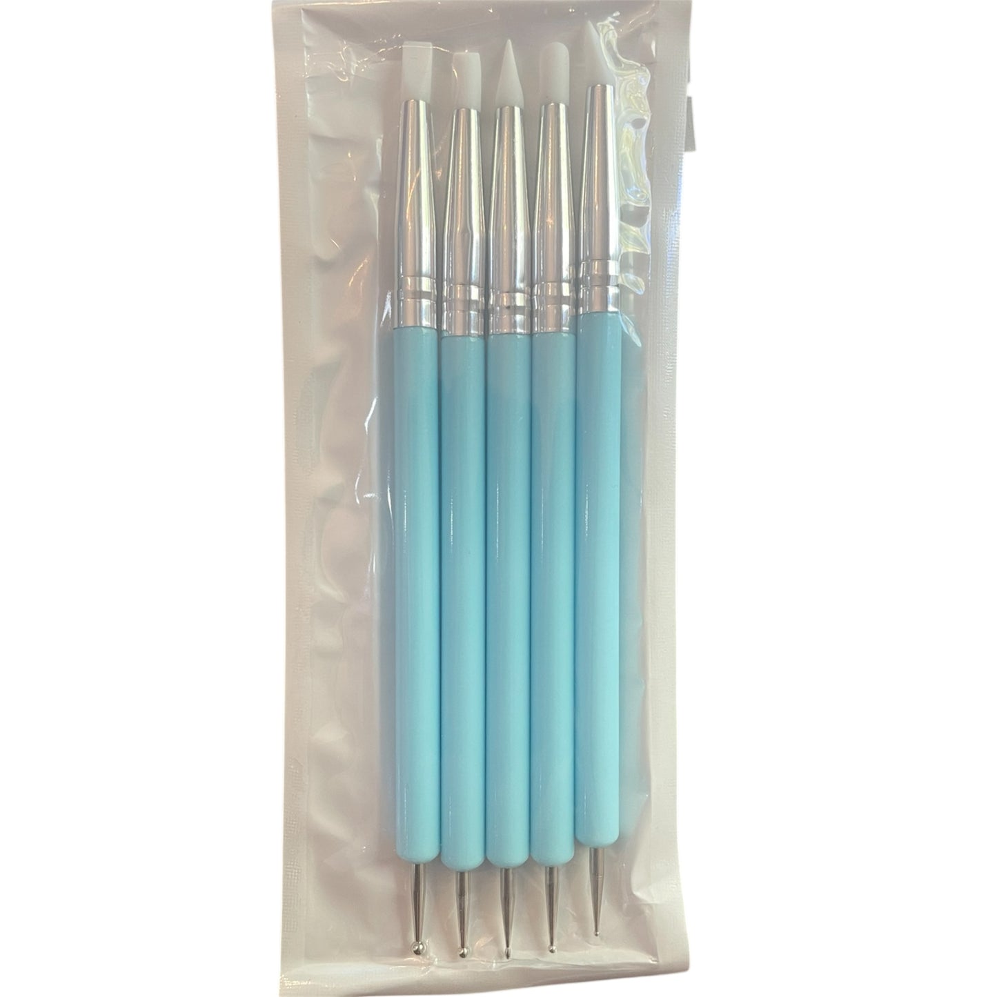 Curved Tips or Straight Tips with Paint Brushes Dotting Tools for Dot Art Acrylic Painting Pedicure Nails Tools Set of 5