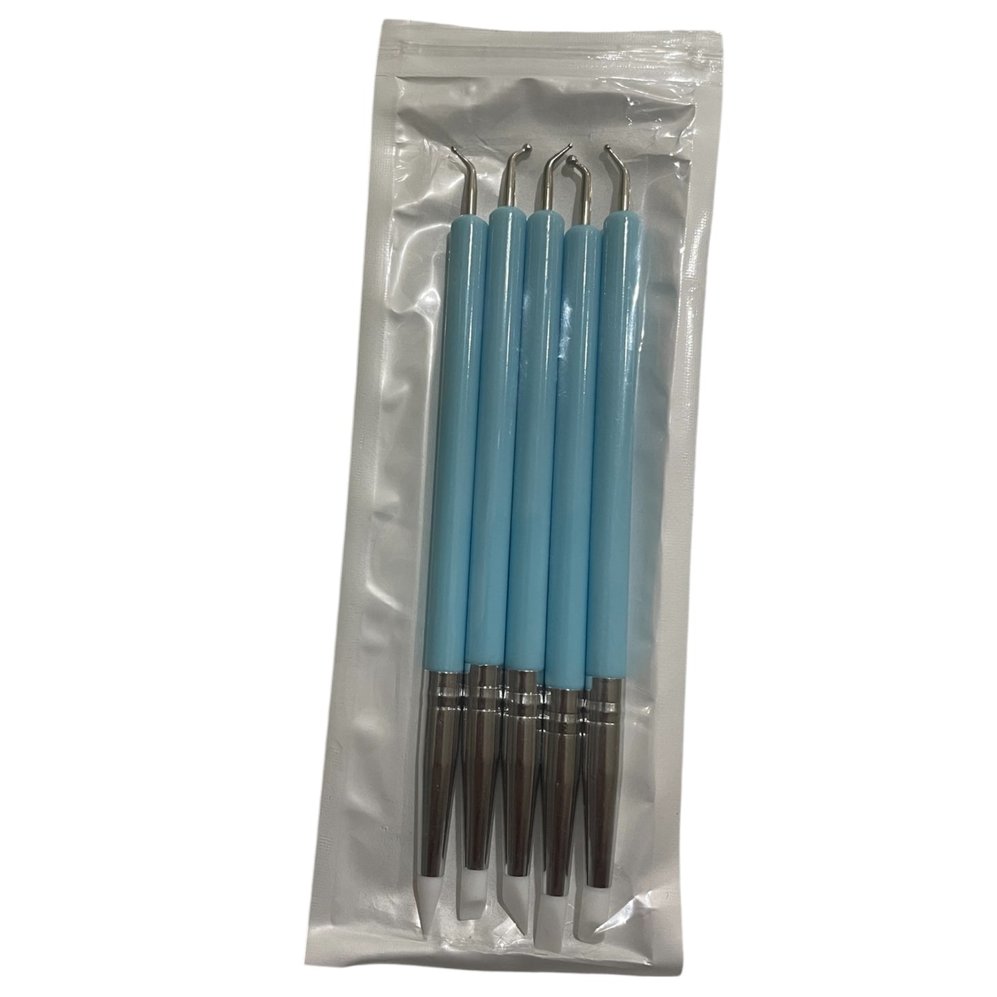 Curved Tips or Straight Tips with Paint Brushes Dotting Tools for Dot Art Acrylic Painting Pedicure Nails Tools Set of 5