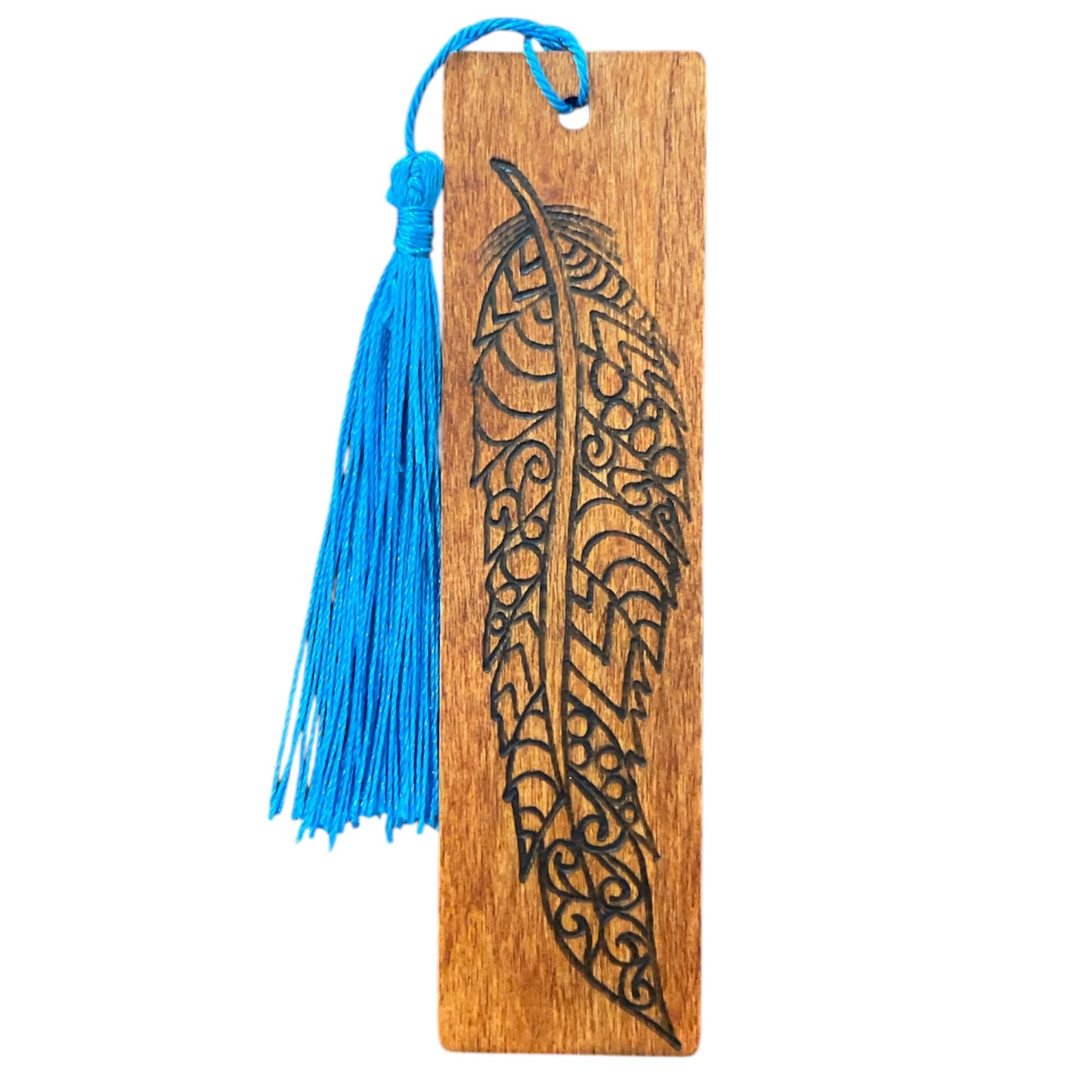 Handcrafted Bookmarks Wood Burned Words Designs with Tassels
