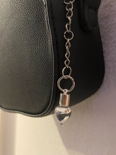 Teardrop Necklace or Keychain Writing on Rice Handmade Jewelry