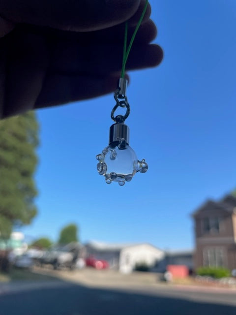 Piggy Pig Necklace or Keychain Writing on Rice Handmade Jewelry