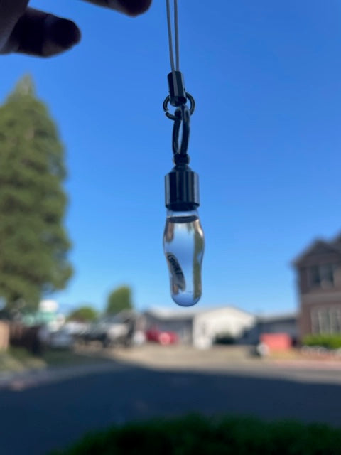 Bowling Pin Necklace or Keychain Writing on Rice Handmade Jewelry