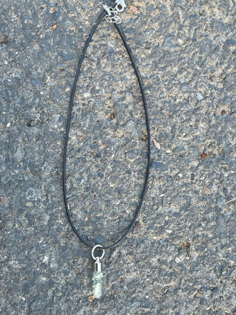Clear Snake Necklace or Keychain Writing on Rice Handmade Jewelry