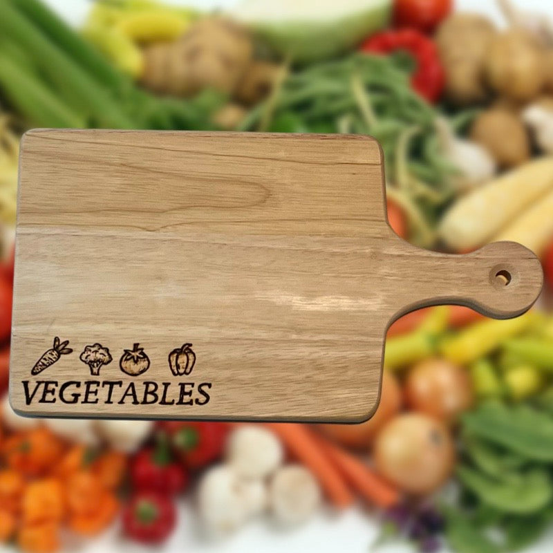 Cutting Board Butter Board Vegetables Board with Wood Burned Designs