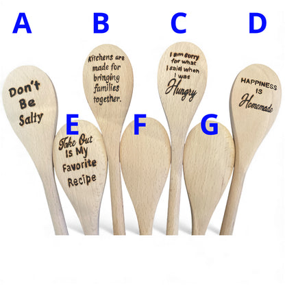 Wooden Cooking Spoons| Beechwood 14"| Eco-friendly| Kitchen Essentials