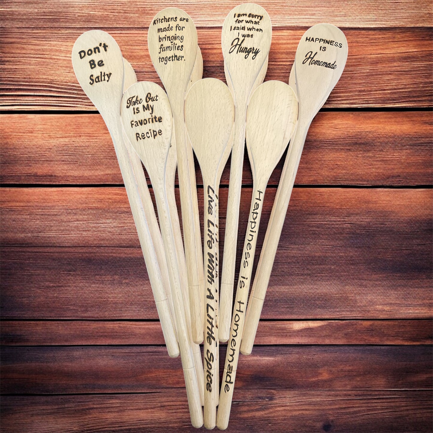 Wooden Cooking Spoons| Beechwood 14"| Eco-friendly| Kitchen Essentials