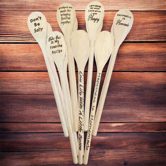 Wooden Cooking Spoons| Beechwood 14"| Eco-friendly| Kitchen Essentials