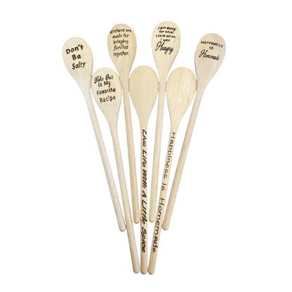 Wooden Cooking Spoons| Beechwood 14"| Eco-friendly| Kitchen Essentials