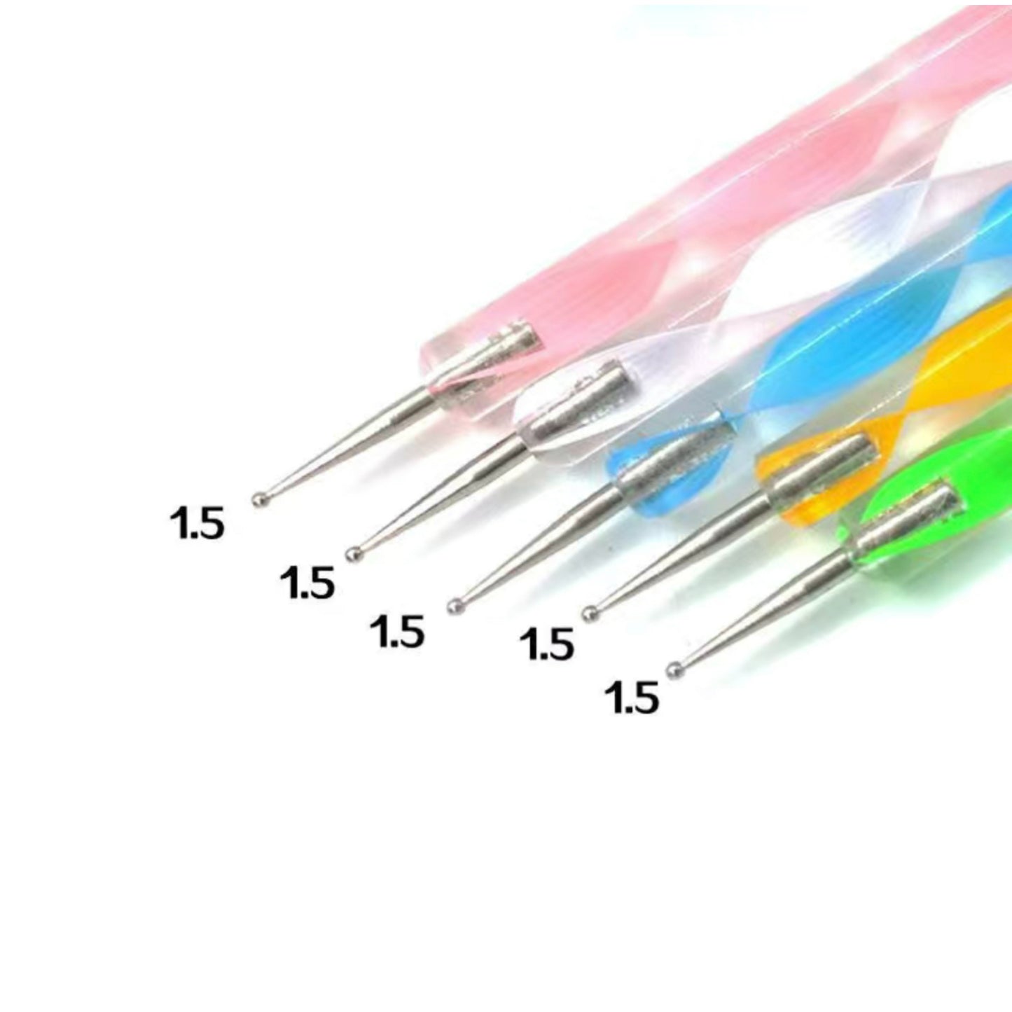 Puntas curvas, puntas rectas, herramientas de punteado para pintura acrílica Dot Art, vendedor de EE. UU., Juego de 5