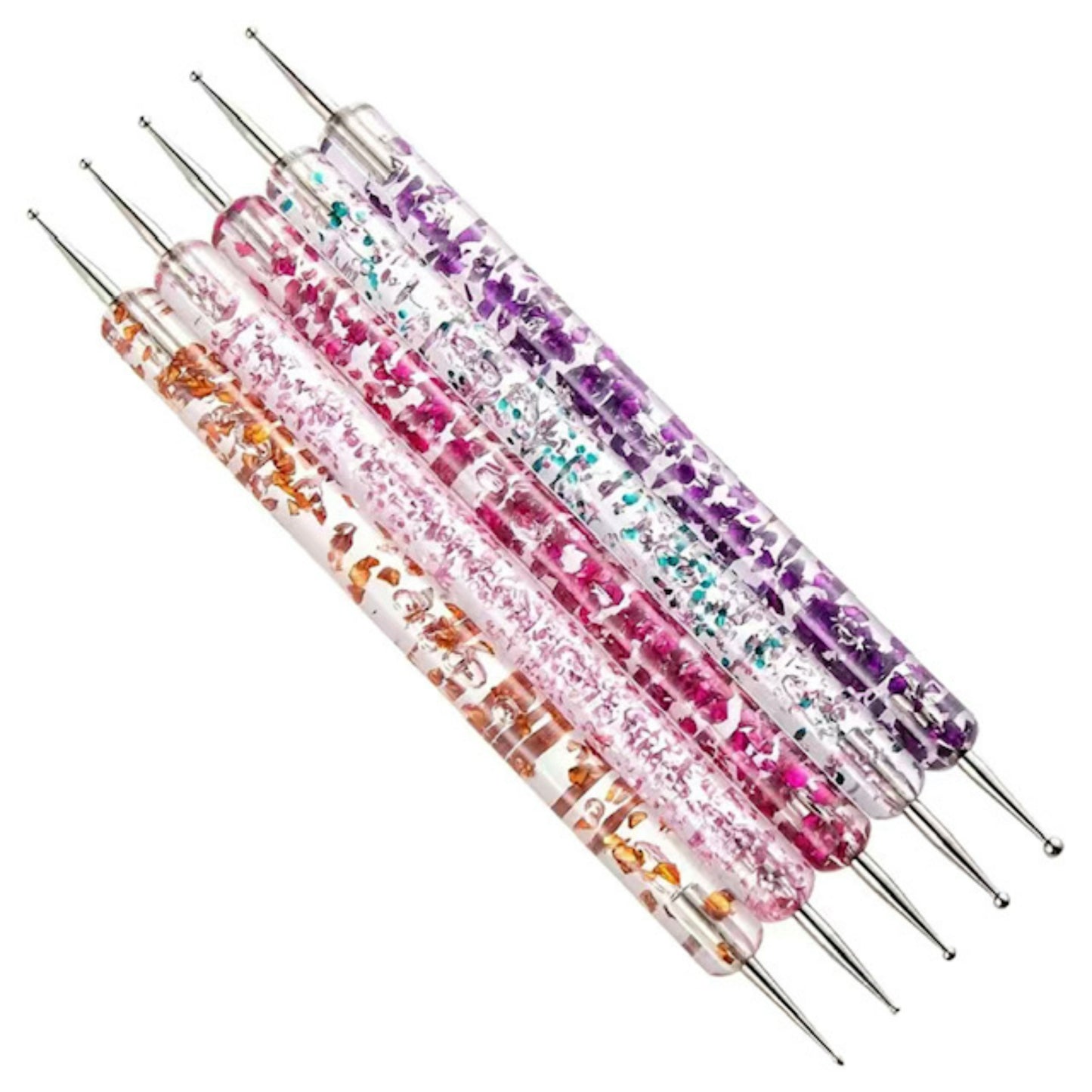 Curved Tips Straight Tips Dotting Tools for Dot Art Acrylic Painting Set of 5
