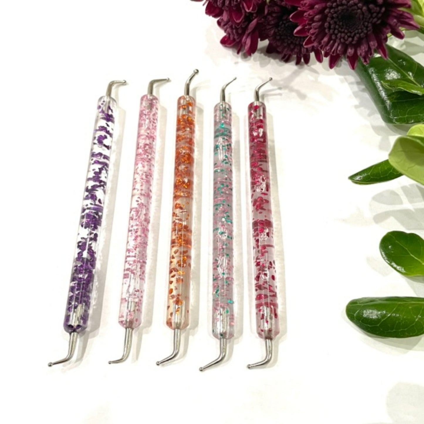 Curved Tips Straight Tips Dotting Tools for Dot Art Acrylic Painting Set of 5
