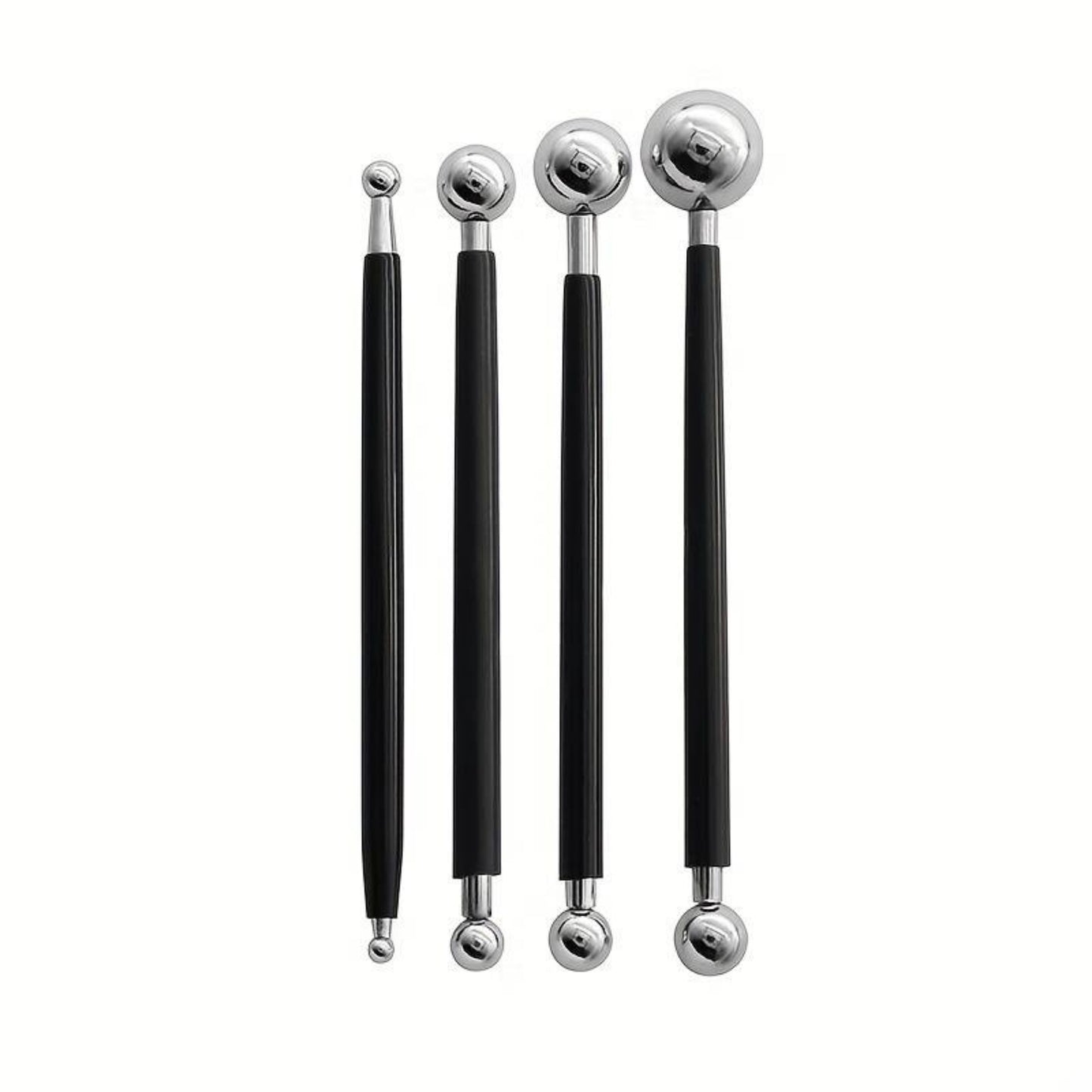 Herramientas de punteado con puntas grandes negras para pintura acrílica Dot Art, juego de 4 vendedores de EE. UU.