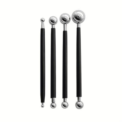 Herramientas de punteado con puntas grandes negras para pintura acrílica Dot Art, juego de 4 vendedores de EE. UU.