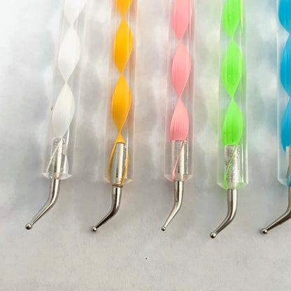 Puntas curvas, puntas rectas, herramientas de punteado para pintura acrílica Dot Art, vendedor de EE. UU., Juego de 5