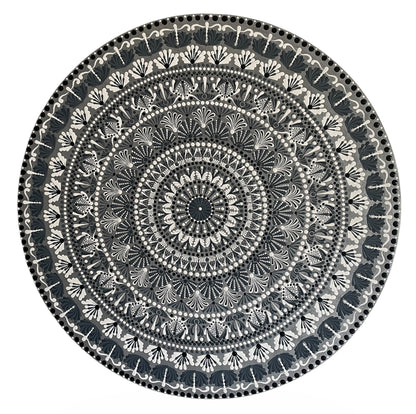 Mandala con espejos Dot Art Naranja Mar Verde y Azul Colores Pintura acrílica hecha a mano