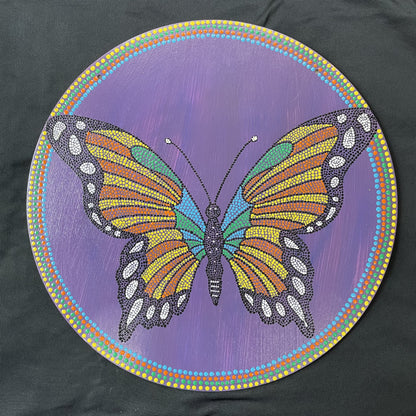 Butterfly Dot Art made by hand with Sawtooth Wall Hanging