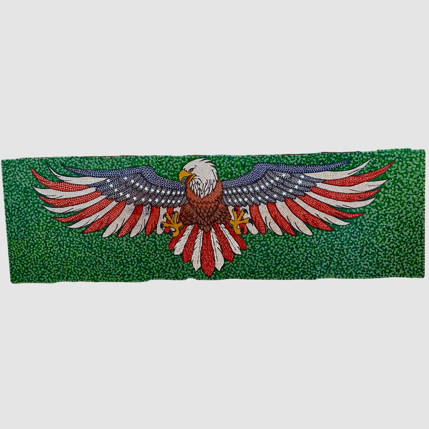 American Bald Eagle USA Flag on Basswood Patriotic Gift
