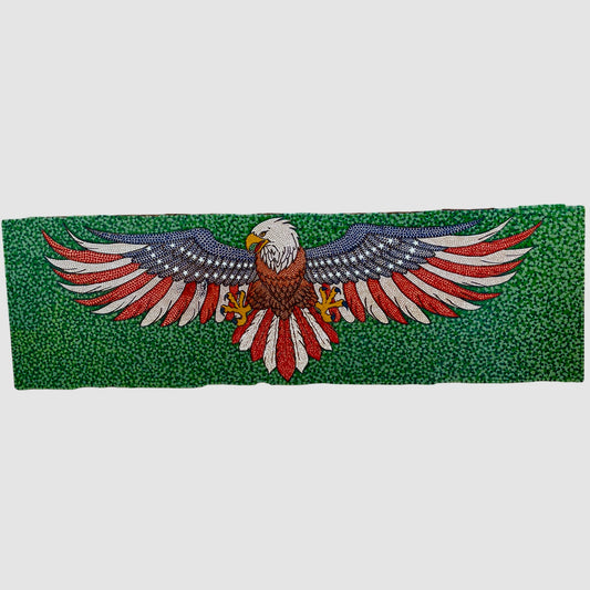 American Bald Eagle USA Flag on Basswood Patriotic Gift