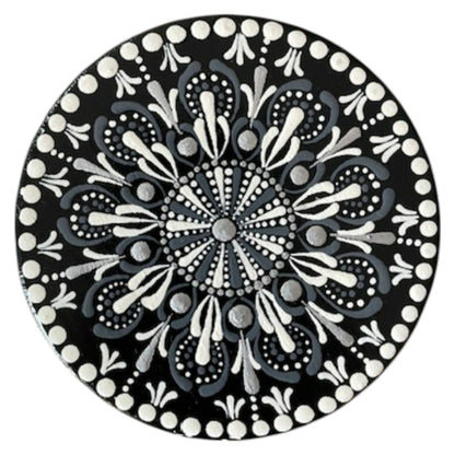 Wood Coasters Single 4”x 5/16” Dot Art Hand Painted