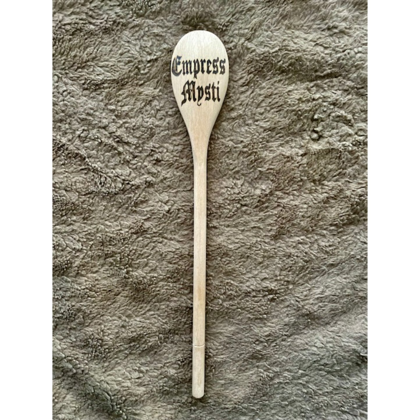 Cuchara de cocina 14" utensilios de cocina quemados de madera hechos a mano de madera de haya