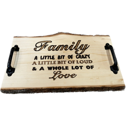 Charcuterie Board with Family love Butter Board Serving Tray