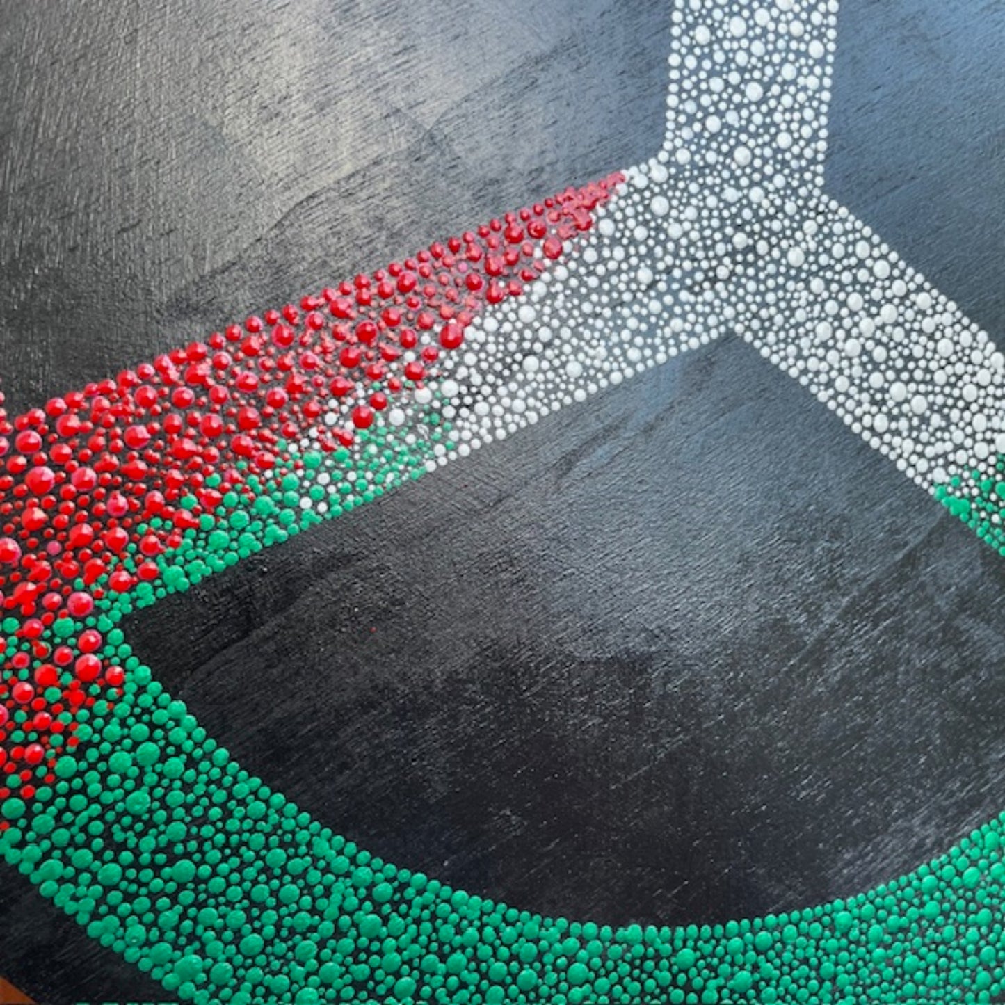 Símbolo de paz con colores de bandera Dot Art Decoración de pared de oficina en casa