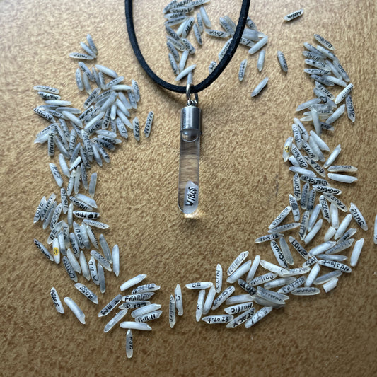 GOOD VIBES Collar de doble cara Joyería única hecha a mano