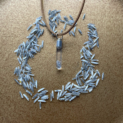 HUSTLE Necklace Handmade Unique Jewelry