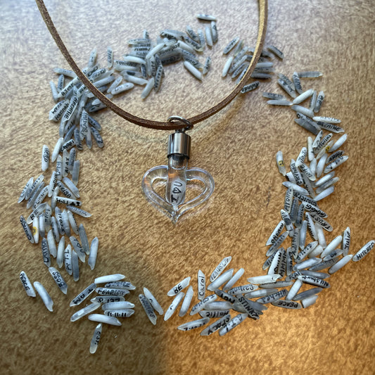 TE AMO Collar de corazón Joyería única hecha a mano