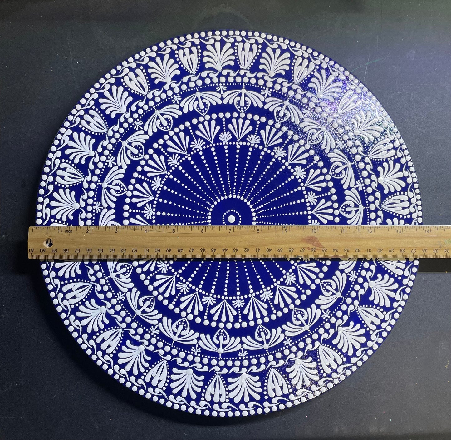 Lazy Susan Blue and White Mandala Design Dining Room and Kitchen Decor